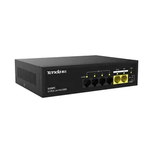 Tenda S106PC 100 Mbit/s 듀얼 포트 PoE 스위치는 실외 및 실내 소규모 모니터링 네트워킹 시나리오에 적용 가능합니다.