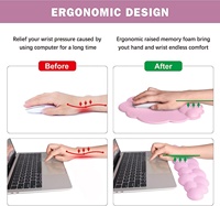 Repose-poignets pour clavier avec support de dessin animé ensemble de tapis de clavier en mousse à mémoire de forme jeu ergonomique tapis de souris personnalisé ordinateur portable pour bureau maison