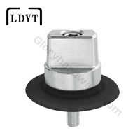 Axe de ressort de sol interchangeable pour ferme-porte, hauteur de collier 5/16 po, axe conique plat avec revêtement Dacromet Geomet