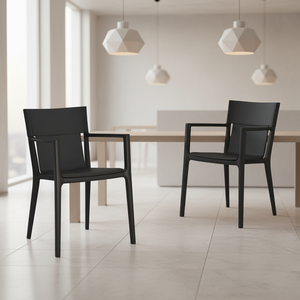 Fauteuil de salle à manger moderne et stable en cuir rembourré, design élégant, pour la maison et l'hôtellerie - Product Image 3