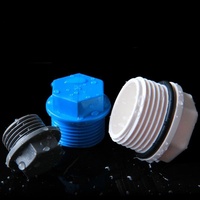 Bouchons d'extrémité de tuyau en PVC de fabrication en usine 1/2 '',3/4'',1 ''Raccords à filetage mâle pour tube de jardin Connecteur de tuyau Waterstop