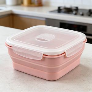 Boîte à lunch en silicone de qualité alimentaire, boîte de conservation pour congélateur, boîte de rangement pour fruits et légumes, boîte de conservation pour produits surgelés, boîte de fraîcheur - Product Image 5