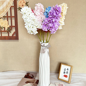 ดอกไม้ประดิษฐ์ทรงเจดีย์ไฮเดรนเยีย ของ Meiyu Craft ดอกไม้ผ้าไหมสำหรับตกแต่งงานแต่งงาน ของตกแต่งบ้าน สีขาว ชมพู ฟ้า ม่วง - Product Image 4