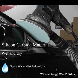 OEM Pyramiden-3D-Struktur 6 Zoll 150 mm Klett-Schaumstoff Schleifscheiben mit feinem Siliziumkarbid für Nass- und Trockenschliff beim Auto-Polieren - Product Image 4