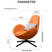 Meubles de salon pour la pose de chaises simples prix de gros chaises luxueuses oranges confortables et pivotantes pour le salon
