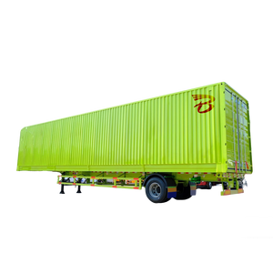 60 Tons Van Cargo Semi-Trailers 3 Axle Iron Box Cage Utility Trailer
