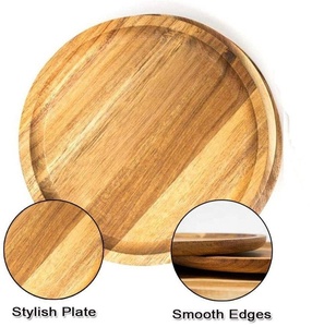 Assiettes à dîner en bois d'acacia naturel écologique de haute qualité en gros Vaisselle carrée Vaisselle pour la maison - Product Image 5