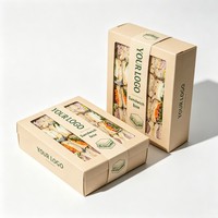 Boîte à sandwichs carrée compartimentée pour pique-nique, thé de l'après-midi, gâteaux et pâtisseries, en carton kraft ondulé avec couvercles transparents à fenêtre