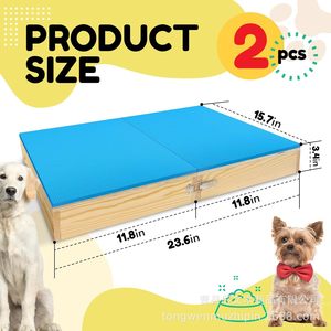 Solid Wood Dog Training Platform 2-Piece Set With Non-Slip EVA <b>Mat</b> For <b>Large</b> And Small Dogs Agility Obstacle Equipment - Product Image 4