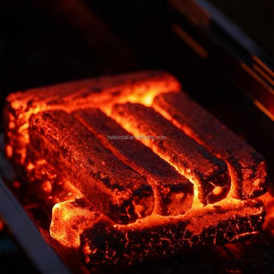 Charbon de bois HELIOCOAL <span class=keywords><strong>pour</strong></span> barbecue, fabriqué à la machine, à base de bambou et de <span class=keywords><strong>sciure</strong></span> de bois, haute température, 700°C, durée de combustion de 4 heures - Product Image 3