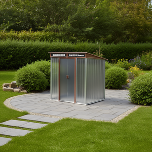 Caseta de Almacenamiento Metálica para Exteriores, 6 pies x 5 pies, Acero Galvanizado, Impermeable, para Jardín - Product Image 2