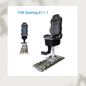 Siège de bateau YSR, réglable, imperméable, en acier inoxydable, avec rail coulissant, en tissu et cuir PU - Product Image 4