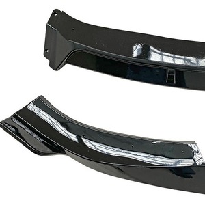 Front <b>Lip</b> For Mercedes-Benz CLA-Class W117 2016-2018 Black Fiberglass Front <b>Splitter</b> - Product Image 3
