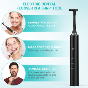 Electric Dental Flosser 3 In 1 Teeth Cleaning Tongue Scraper Gum Massager For Home Use - Product Image 1