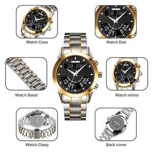 SKMEI Q036 Dual Movement Muslim Azan Clock Men <strong>Watch</strong> for Prayer with Qibla Compass Adhan Alarm Hijri Islamic Wristwatch - Product Image 3