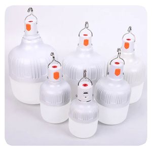 Lámpara LED Recargable para Camping, Bombilla E27 B22, Lámpara Colgante, Linterna de Emergencia para Exteriores, Funciona con Batería, Plástico, IP65, Recargable por USB - Product Image 4