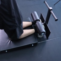 Banc de musculation compact Nordic Curl avec roulettes - Parfait pour les salles de sport et les entraînements à domicile