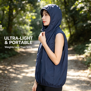 Gilet rinfrescante estivo OEM con cerniera, ecologico, ad asciugatura rapida, impermeabile, per lavoro e attività all'aperto - Unisex - Product Image 2