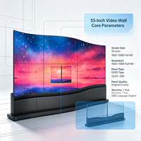 Écran OLED d'intérieur sur pied, mur vidéo flexible incurvé, système de signalisation numérique publicitaire ultra HD pour l'exposition et la vente au détail