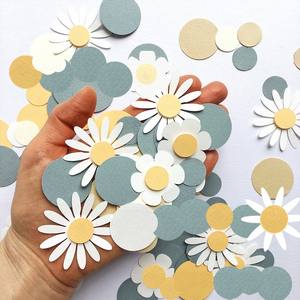 100 buah bunga aster bulat manis kertas Confetti bunga pernikahan meja meja dekorasi tema pesta ulang tahun - Product Image 3