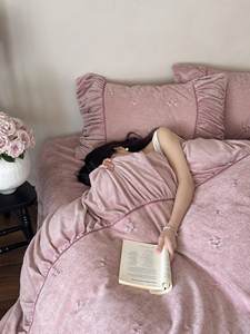 Draps de lit universels simples et modernes quatre saisons bon marché ensemble de quatre pièces - Product Image 2