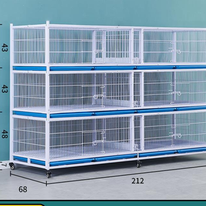 <span class=keywords><strong>กรง</strong></span>อุปถัมภ์และกรงแยกสแตนเลสคลาสสิกหรูหราอเนกประสงค์สำหรับสัตว์เลี้ยงสุนัขที่มีสีดำและสีขาว - Product Image 4