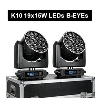 FEIYUEYUE DMX512 K10 19x15W RGBW 4-en-1 LED Moving Head Bee Eyes Light avec 540/270 Pan/Tilt CRI 96 pour Concerts et Événements Scéniques