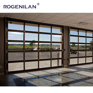 Portes de <span class=keywords><strong>garage</strong></span> sectionnelles automatiques en aluminium et verre, finition moderne américaine, personnalisables, pour villa, Rogenilan - Product Image 5