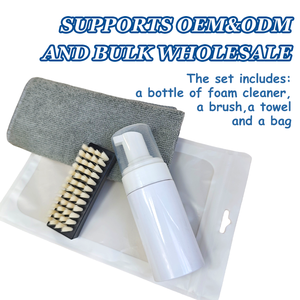 <span class=keywords><strong>Kit</strong></span> de Limpieza de Espuma Eficaz de 100 ml con Cepillo y Toalla para Limpiar Zapatos, Eliminar Manchas, <span class=keywords><strong>Kit</strong></span> de Limpieza de Zapatos, Precio de Fábrica - Product Image 6