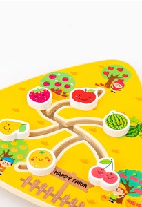 Niños Montessori forma triangular colorido a juego tablero deslizante cognitivo educación temprana pista de madera juego de laberinto juguetes para niños - Product Image 4