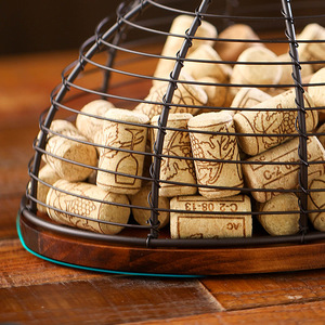 Cross-border for Metal <b>Wine</b> Cork Storage Basket Modern Art Commercial Hotel Use - Product Image 4