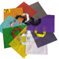 Sacs de courses en plastique HDPE réutilisables et imperméables avec poignées, imprimés, pour vêtements, commerce de détail et petites entreprises