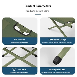 <span class=keywords><strong>Lit</strong></span> de camp pliable portable en alliage d'aluminium, moderne et simple, pour l'<span class=keywords><strong>extérieur</strong></span>, idéal pour les situations d'urgence et les pauses déjeuner, en acier, vente en gros OEM - Product Image 4