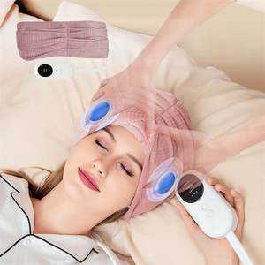 New Arrival Beige Rechargeable Eye <b>Massager</b> Carbon Fiber Heating <b>Head</b> Adjustable Five Temperature Multi-purpose Household - Product Image 1