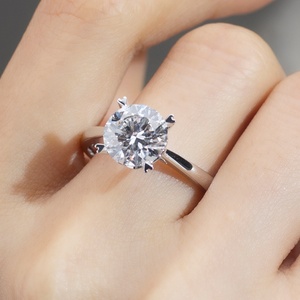 Bague solitaire en diamant de laboratoire rond de 3,84 carats, D VS1, or 18 carats, personnalisée, MSR-1458 - Product Image 4