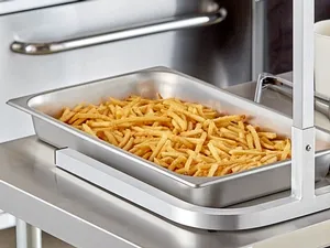 Stainless Steel Keep Fried Food Hot And Crispy French Fry Warmer French Fries Warming Heating Lamp Station