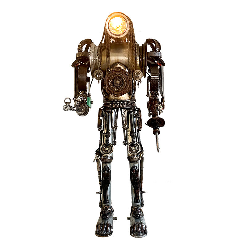 ハンドメイド　ロボット　アイアンロボ ハンドメイド ロボット アイアンロボ （ブリキ風 ロボット 置物