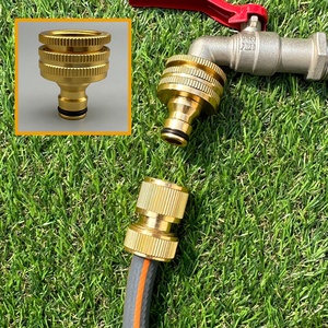 Conector de Manguera de Jardín de Aluminio de Doble Tamaño, Adaptador de Grifo de 3/4 a 1 Pulgada, Conexión Rápida Hembra para Grifo - Product Image 5