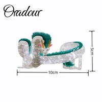 Oradour Pinces à cheveux en acrylique haut de gamme personnalisées au design de dragon pour les fêtes de bébés filles chinoises/coréennes Cheveux fantaisie pour femmes