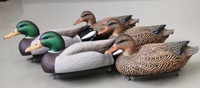 Moitié Flottant Blanc Corps Complet Mousse Shell Ture Soufflage Électrique Mouvement EVA Plastique Colvert Bois Canard Leurre Chasse à Vendre