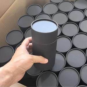 Insert cylindrique en papier kraft recyclable de haute qualité avec estampage à chaud doré pour emballage de tubes d'huile pour la peau - Product Image 5