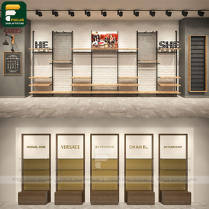 Mueble de Exhibición de Ropa de Lujo Personalizado, Panel de Pared para Tienda de Moda, Mostrador de Caja - Product Image 4