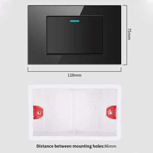 <span class=keywords><strong>Enchufe</strong></span> de Pared con Interruptor de Luz, Estándar Estadounidense, Tipo C, de Vidrio Templado Dorado, para México, Japón, Tailandia, 118 - Product Image 5