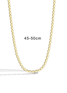 Minimalist Style 18K Gold-Plated Beaded <b>Chain</b> Unisex Trendy Brass Necklace with Claw Setting for Party Occasions - Product Image 2