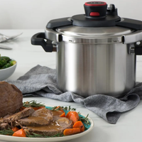 Casserole à pression en acier inoxydable pour cuisinière à gaz