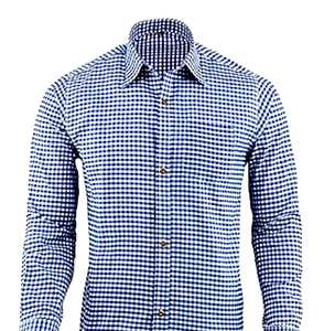 <b>Men</b>’s <b>Blue</b> Bavarian Oktoberfest Trachten <b>Shirt</b> Party Wear Cotton Long Sleeve S to 4XL - Product Image 1
