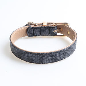 Venta al por mayor Venta caliente PU Correa de perro a prueba de rasgaduras Durable Diseñador de lujo de cuero personalizado <span class=keywords><strong>Collar</strong></span> de perro mascota - Product Image 6