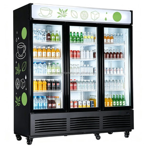 Réfrigérateur vitrine à boissons à triple porte avec compresseur bas, éclairage LED, pour supermarchés et usage commercial - Product Image 2