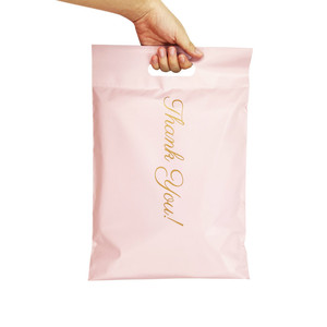 Enveloppes en plastique auto-scellantes de taille de logo personnalisé, porte-fermeture adhésive, sac en poly de livraison express étanche avec poignée - Product Image 1