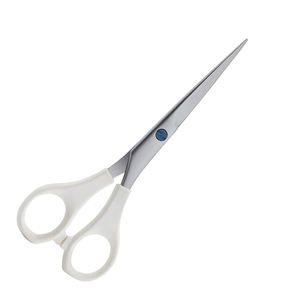 Poignée en plastique Ciseaux de coiffeur Finition sable Allemand Acier inoxydable Lame droite tranchante Ciseaux de salon - Product Image 2